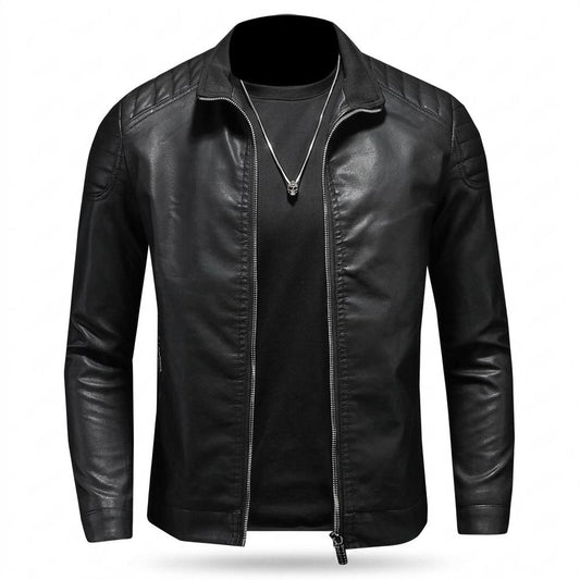 Lederjacken Outlet24 - Yozor | Gesteppt Figurbetont Lederjacke Herren