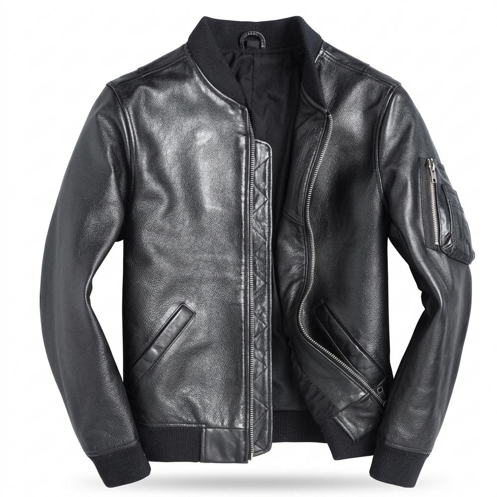 Lederjacken Outlet24 - Risol | Gesteppt Gefüttert Lederjacke Herren