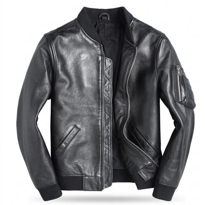 Lederjacken Outlet24 - Risol | Gesteppt Gefüttert Lederjacke Herren
