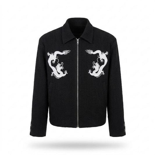 Lederjacken Outlet24 - Kevor | Strukturiert Bestickt Jacke Unisex