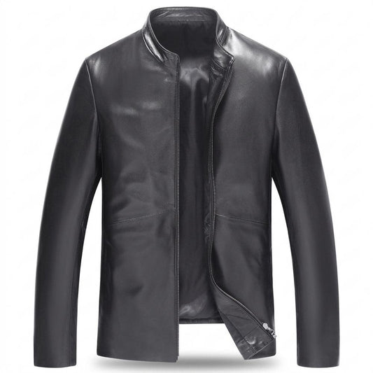 Lederjacken Outlet24 - Zikir | Gefüttert Hochgeschlossen Lederjacke Herren