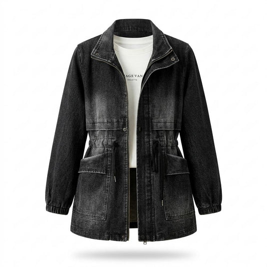 Lederjacken Outlet24 - Yudod | Taillierbare Langärmlige Jacke Damen