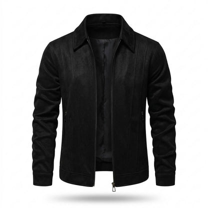 Lederjacken Outlet24 - Cazuk | Strukturierte Taillierte Wildleder-Jacke Herren