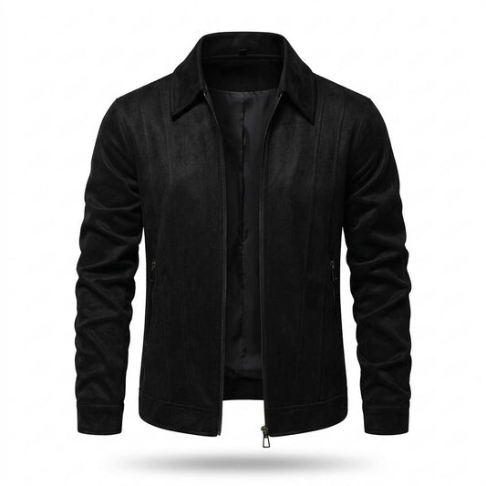 Lederjacken Outlet24 - Cazuk | Strukturierte Taillierte Wildleder-Jacke Herren
