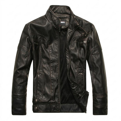 Lederjacken Outlet24 - Lonim | Tailliert Gesteppt Lederjacke Herren