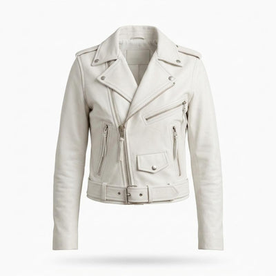 Lederjacken Outlet24 - Zamer | Asymmetrisch Gegürtet Lederjacke Damen