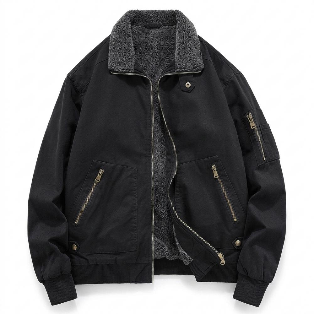 Lederjacken Outlet24 - Muwur | Gefütterte Flieger Jacke Herren