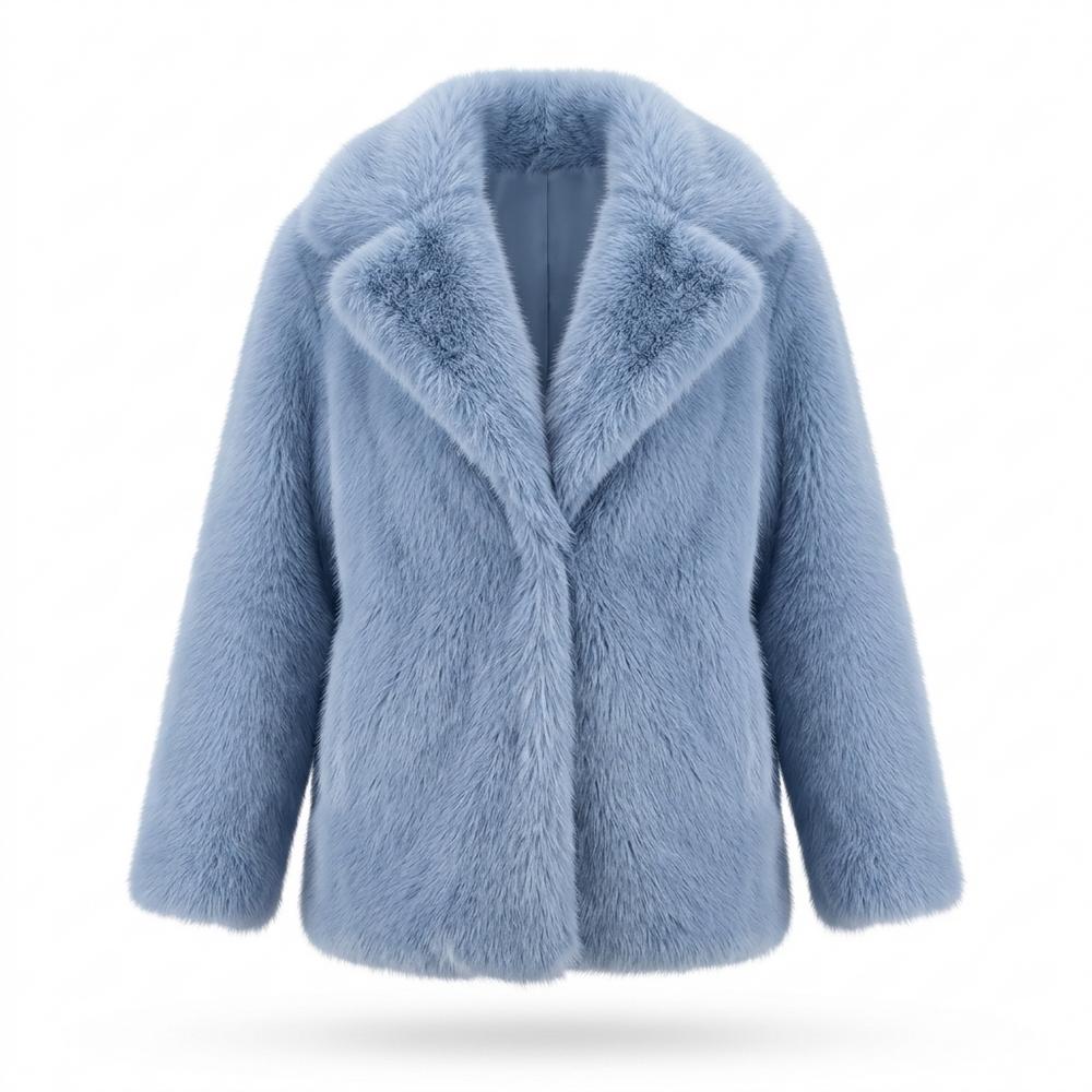 Lederjacken Outlet24 - Vizuk | Flauschiger Kapuzen Mantel Damen