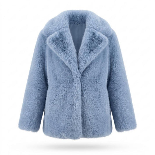 Lederjacken Outlet24 - Vizuk | Flauschiger Kapuzen Mantel Damen