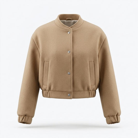 Lederjacken Outlet24 - Yopos | Kurz Geschnitten Geknöpft Jacke Damen