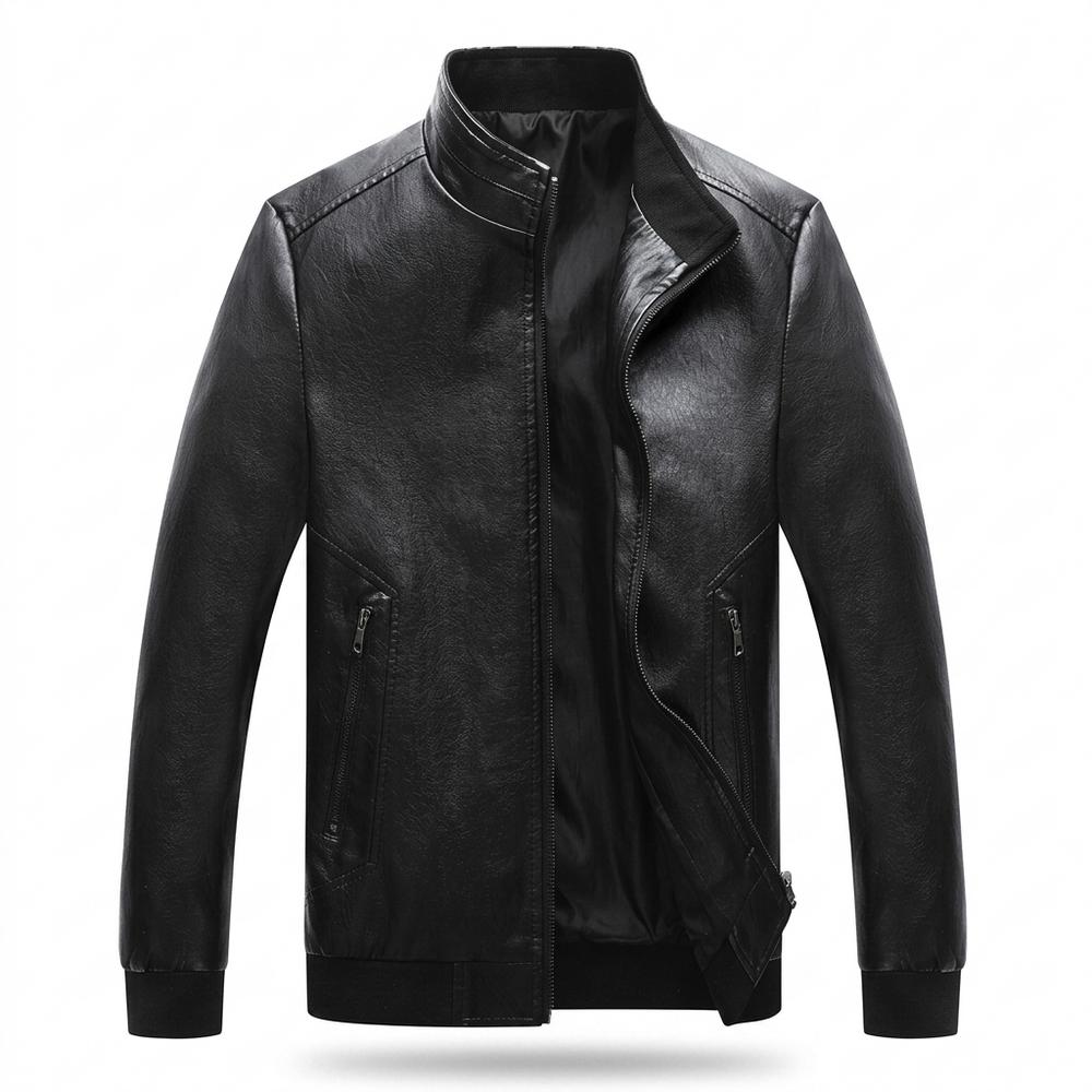 Lederjacken Outlet24 - Zosul | Reißverschluss Stehkragen Lederjacke Herren