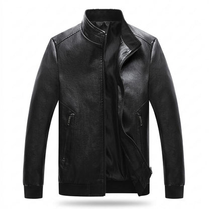 Lederjacken Outlet24 - Zosul | Reißverschluss Stehkragen Lederjacke Herren