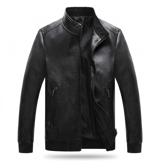 Lederjacken Outlet24 - Zosul | Reißverschluss Stehkragen Lederjacke Herren