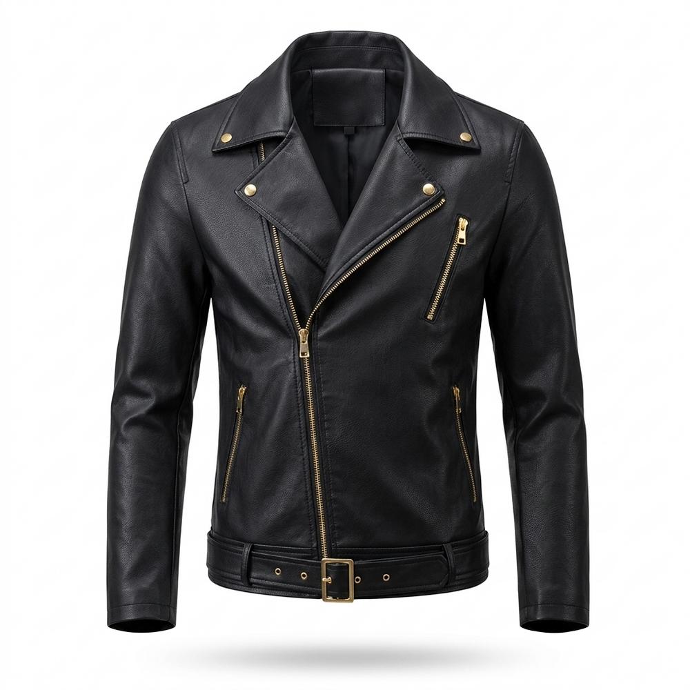 Lederjacken Outlet24 - Vubad | Asymmetrisch Tailliert Jacke Herren