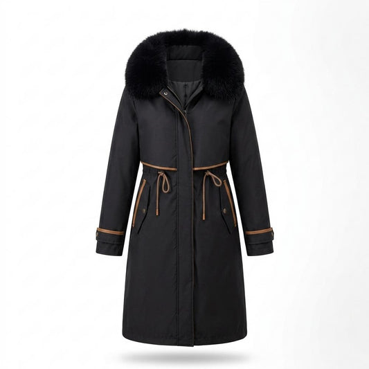 Lederjacken Outlet24 - Aivav | Gefütterter Taillierter Mantel Damen