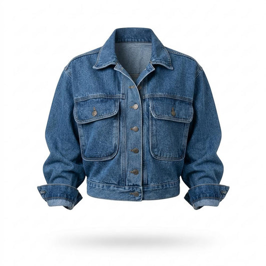 Lederjacken Outlet24 - Audat | Verkürzte Weite Jacke Damen