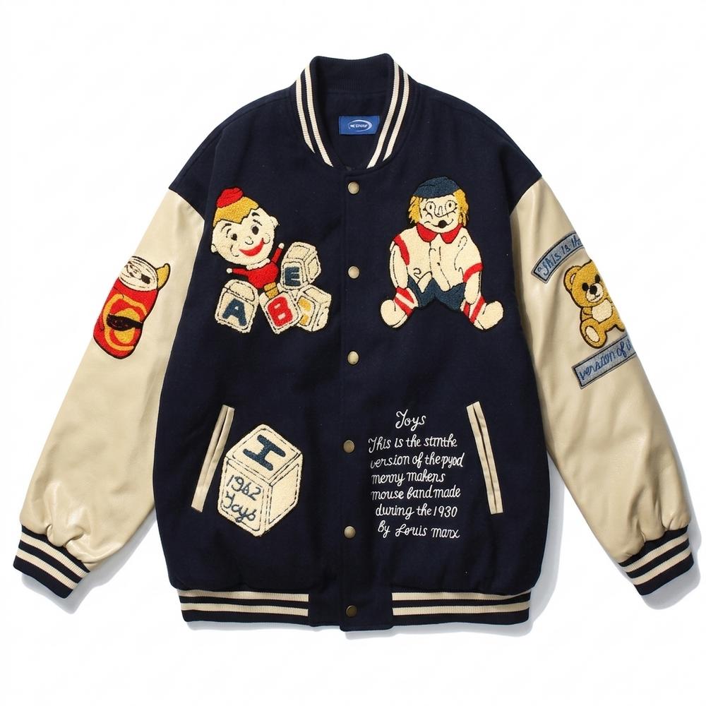 Lederjacken Outlet24 - Kimiv | Bestickt Zweifarbig Jacke Unisex