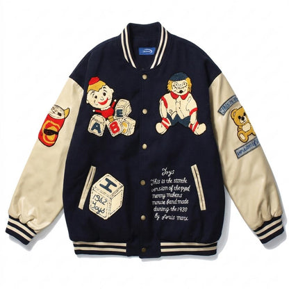 Lederjacken Outlet24 - Kimiv | Bestickt Zweifarbig Jacke Unisex