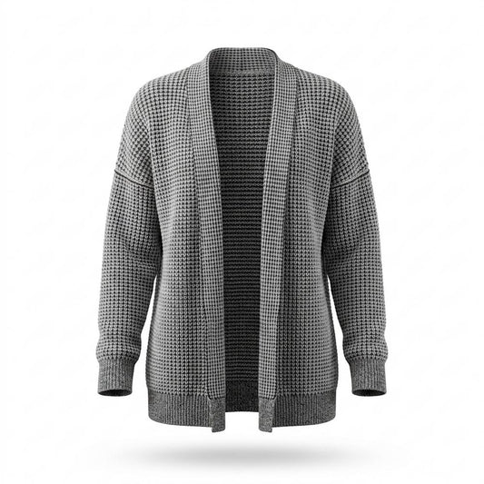Lederjacken Outlet24 - Aukos | Strukturierter Offener Cardigan Damen