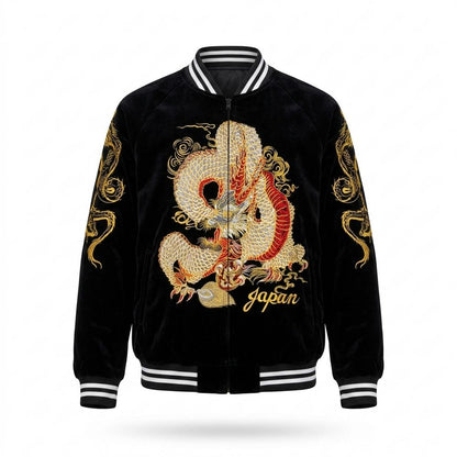 Lederjacken Outlet24 - Vusor | Bestickte Samt Jacke Unisex