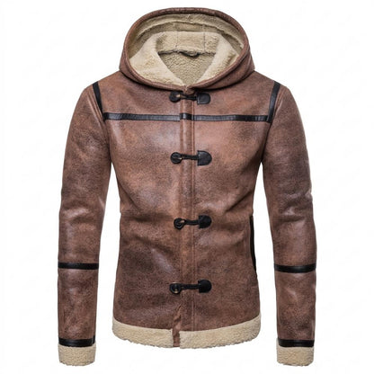 Lederjacken Outlet24 - Mater | Gefüttert Strukturiert Lederjacke Herren