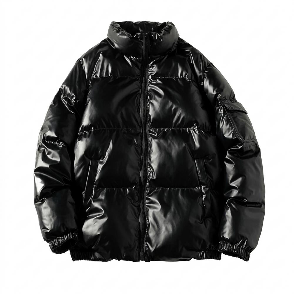 Lederjacken Outlet24 - Nusal | Glänzend Wattiert Jacke Unisex