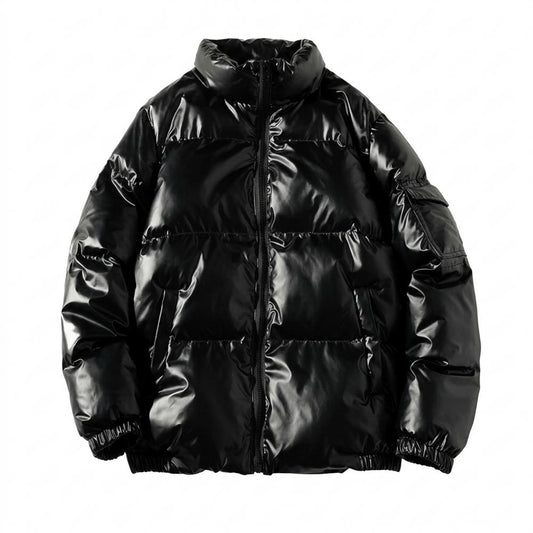Lederjacken Outlet24 - Nusal | Glänzend Wattiert Jacke Unisex