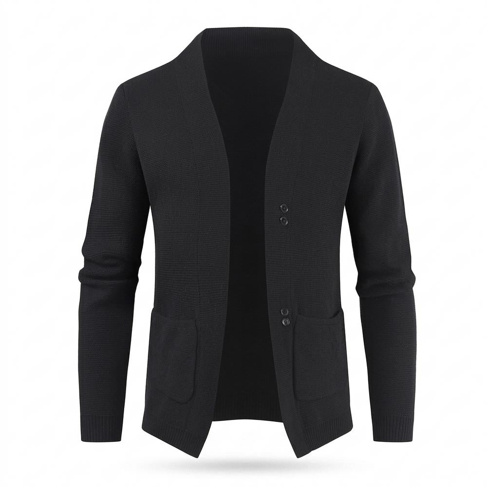 Lederjacken Outlet24 - Ronuk | Strukturiert Geknöpft Cardigan Herren