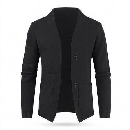 Lederjacken Outlet24 - Ronuk | Strukturiert Geknöpft Cardigan Herren