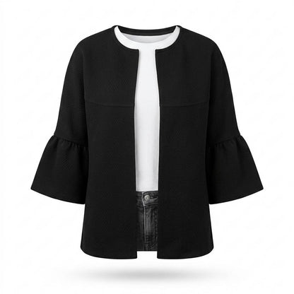 Lederjacken Outlet24 - Letot | Verschlusslos Strukturiert Jacke Damen