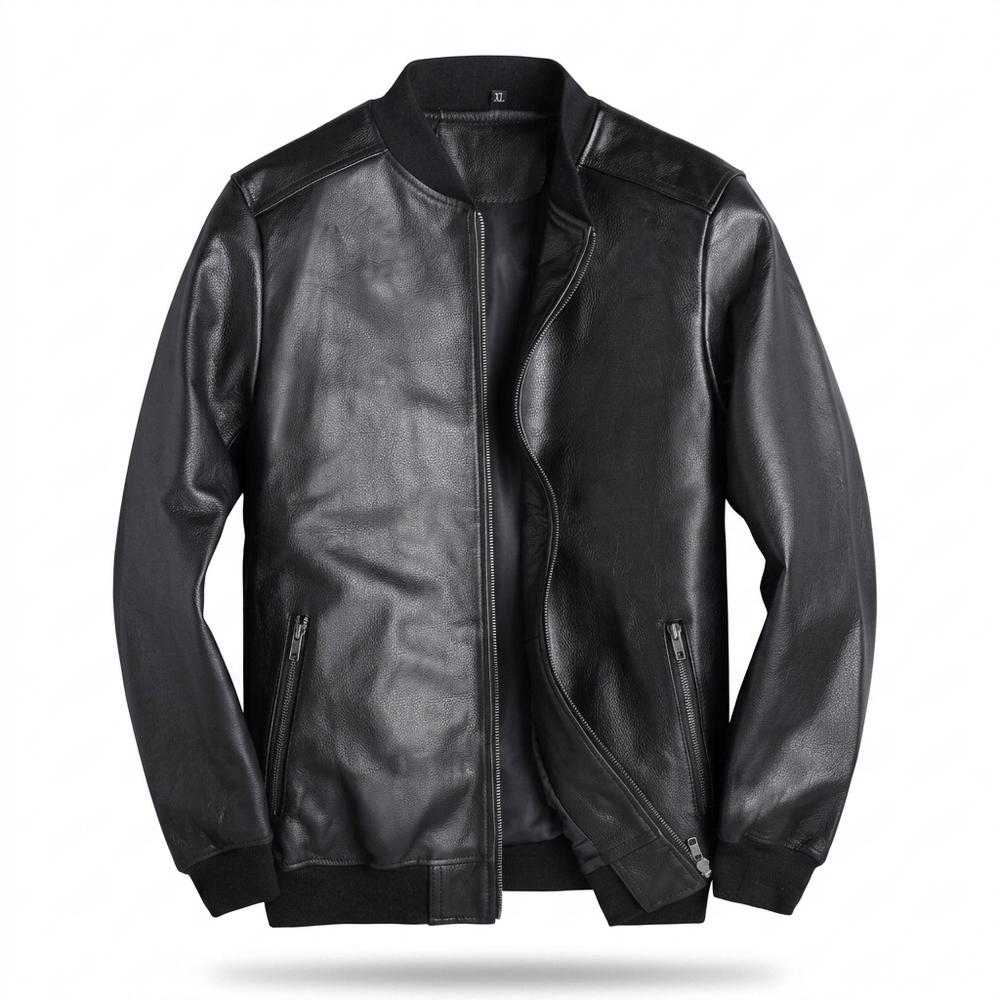 Lederjacken Outlet24 - Zuzad | Genarbte Gefütterte Lederjacke Herren