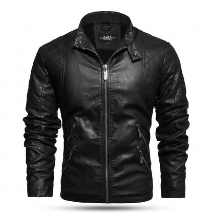 Lederjacken Outlet24 - Eobem | Gesteppt Tailliert Lederjacke Herren