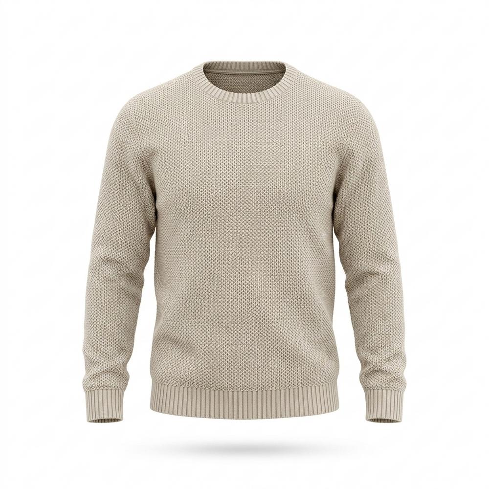 Lederjacken Outlet24 - Tizal | Strukturiert Rundhals Pullover Herren