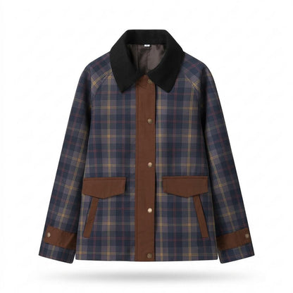 Lederjacken Outlet24 - Dehan | Karierte Geknöpfte Jacke Unisex