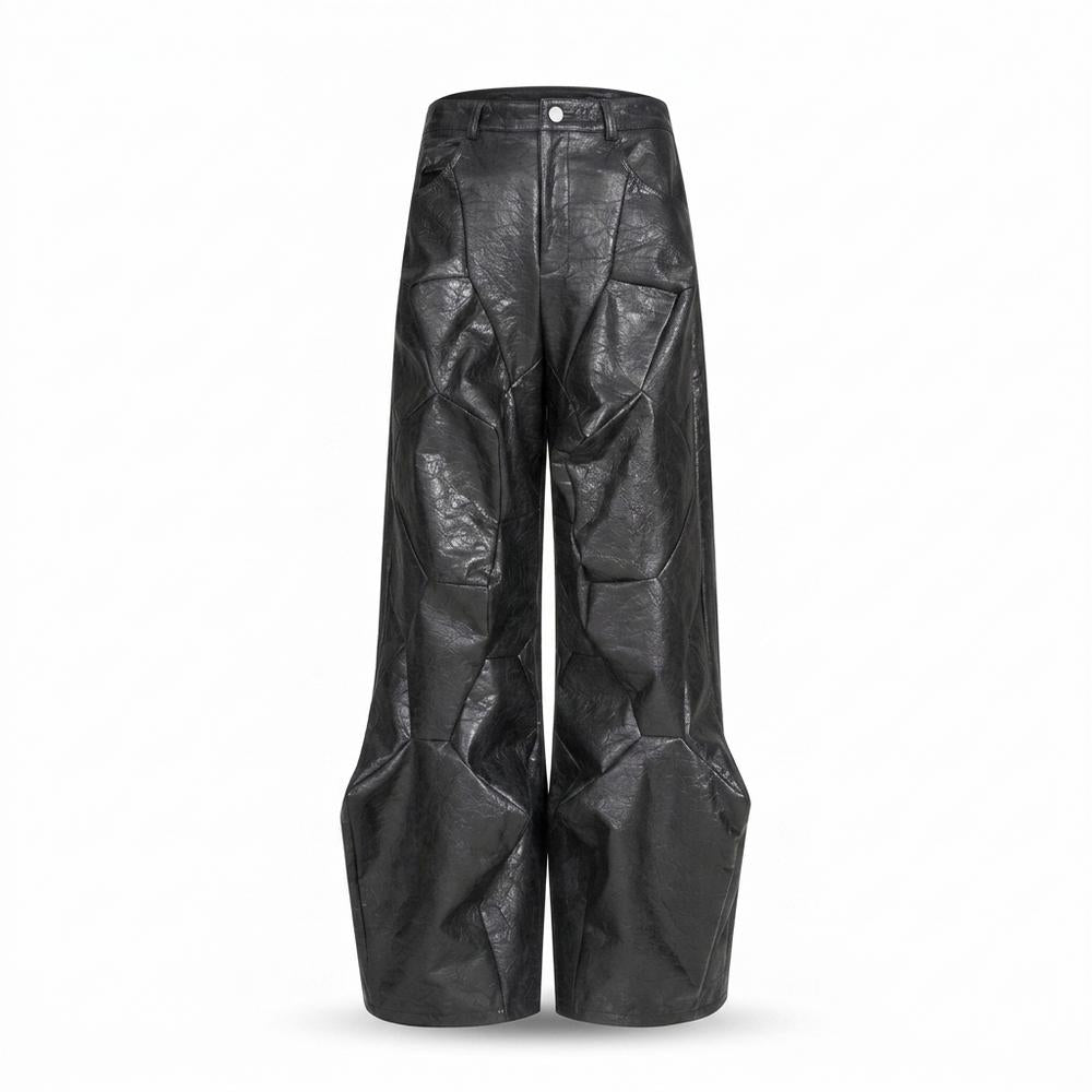 Lederjacken Outlet24 - Cotod | Weit Geschnittene Strukturierte Hose Unisex