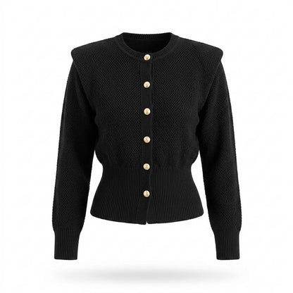 Lederjacken Outlet24 - Nikom | Strukturiert Tailliert Cardigan Damen