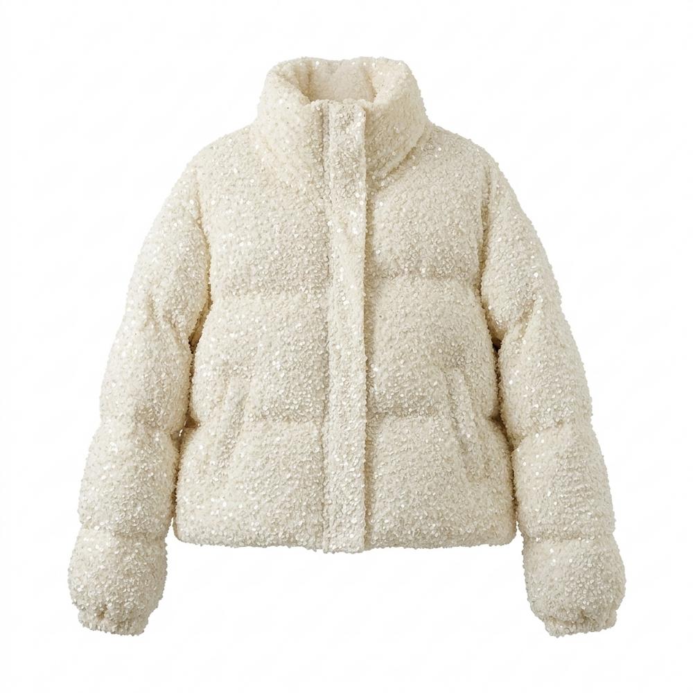 Lederjacken Outlet24 - Eihal | Paillettenbesetzt Wattiert Jacke Damen