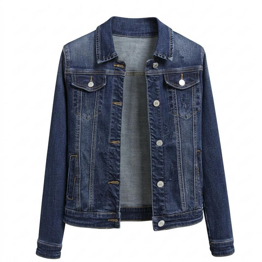 Lederjacken Outlet24 - Ausek | Gewaschen Geknöpft Jacke Damen