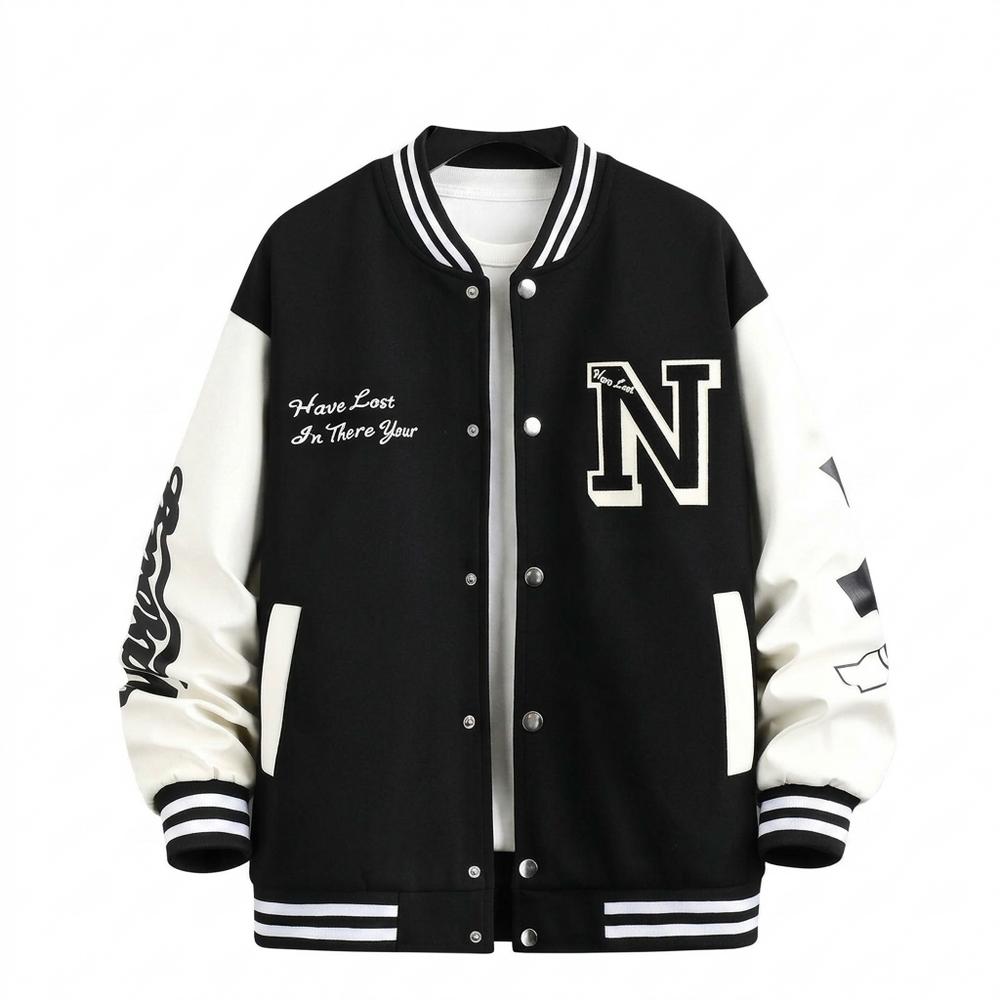 Lederjacken Outlet24 - Kavet | Geknöpft Bestickt Jacke Unisex