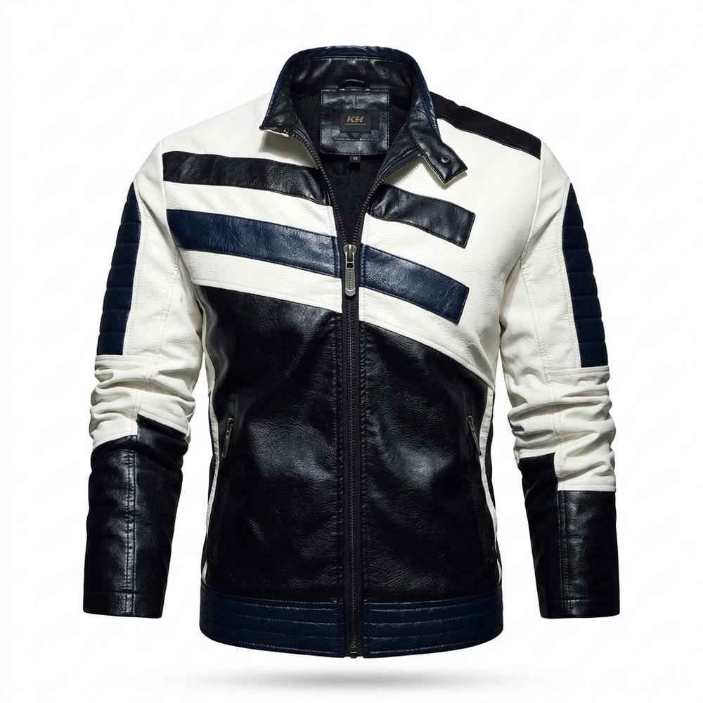 Lederjacken Outlet24 - Mubem | Mehrfarbig Gesteppt Lederjacke Herren