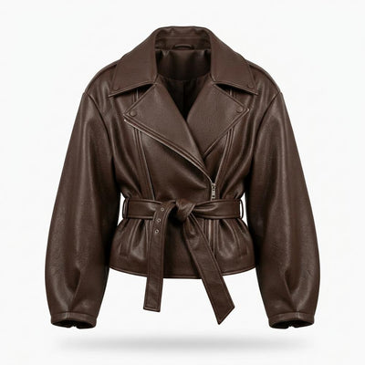 Lederjacken Outlet24 - Nozan | Asymmetrische Gegürtete Jacke Damen