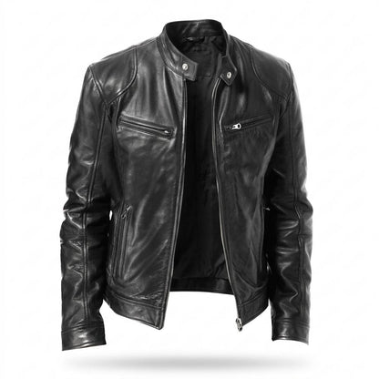 Lederjacken Outlet24 - Vufek | Gesteppte Taillierte Lederjacke Herren