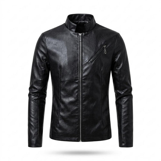Lederjacken Outlet24 - Cubor | Tailliert Hochgeschlossen Lederjacke Herren