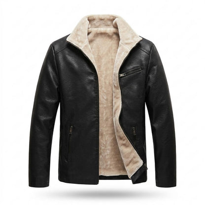 Lederjacken Outlet24 - Eugor | Gefütterte Wärmende Lederjacke Herren