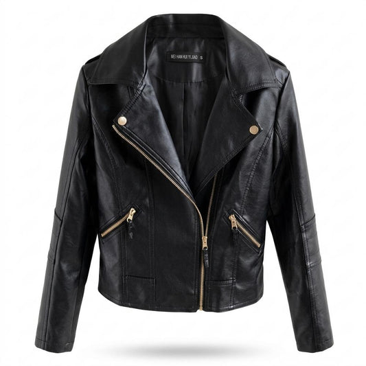 Lederjacken Outlet24 - Ronik | Asymmetrisch Tailliert Lederjacke Damen