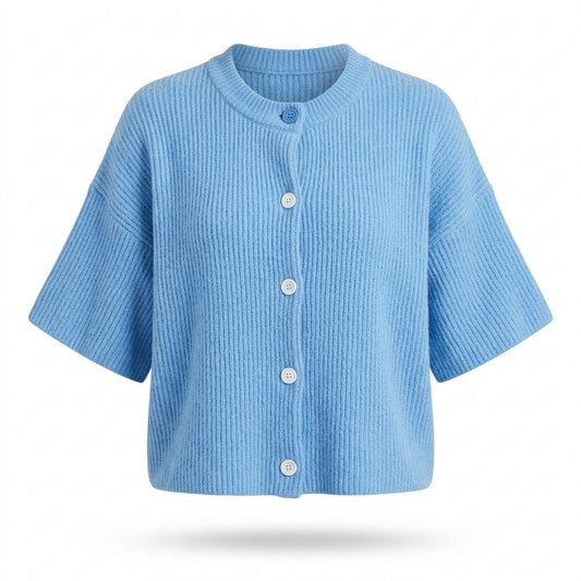 Lederjacken Outlet24 - Zomir | Kurzärmliger Gerippter Cardigan Damen
