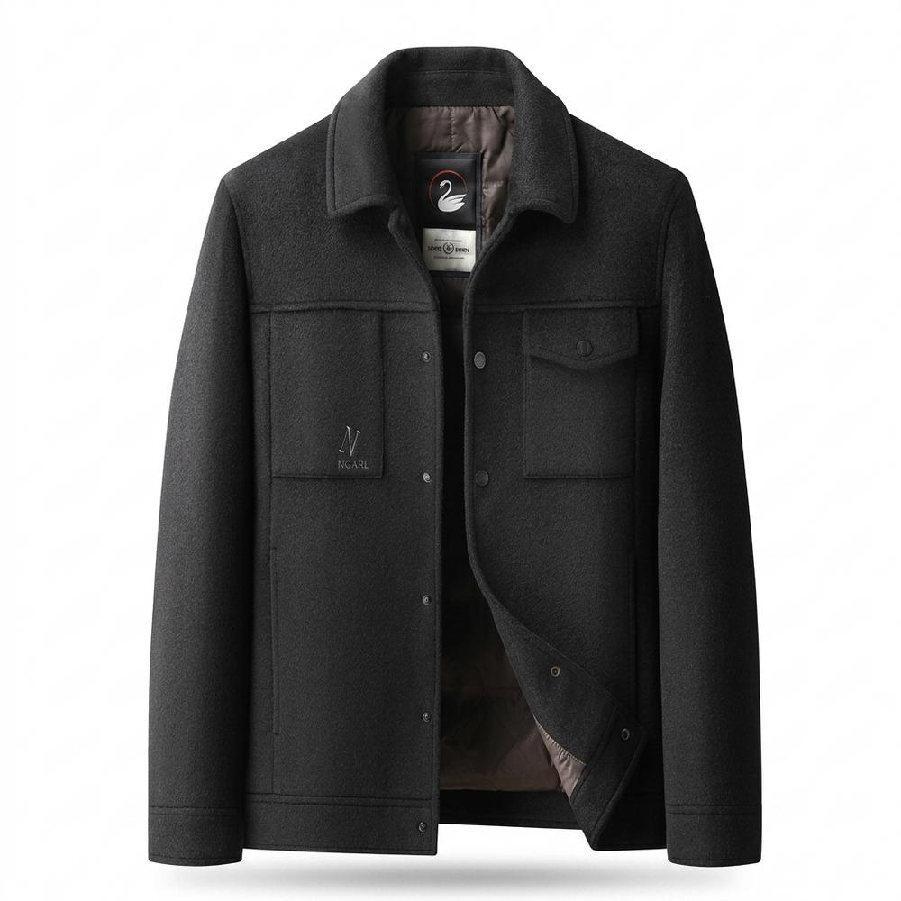 Lederjacken Outlet24 - Vowos | Wollig Geknöpft Jacke Herren