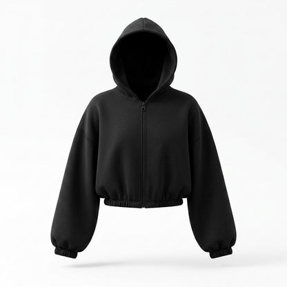Lederjacken Outlet24 - Depes | Kurz Geschnittene Weitärmelige Jacke Damen