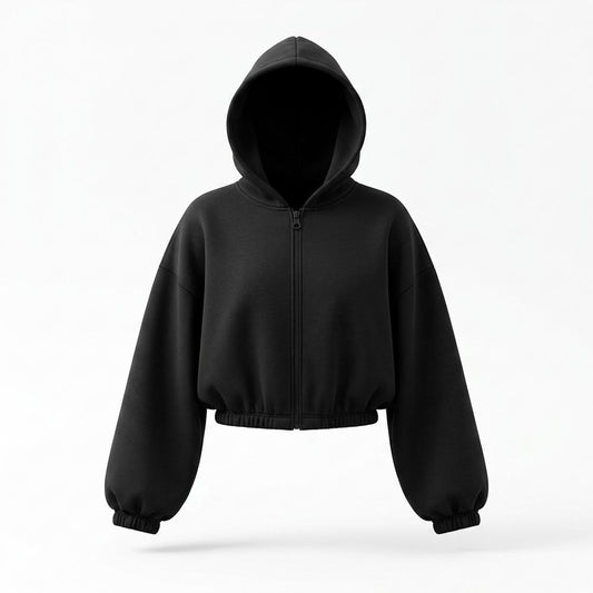 Lederjacken Outlet24 - Depes | Kurz Geschnittene Weitärmelige Jacke Damen