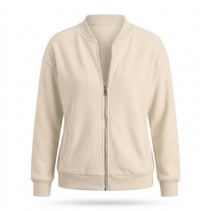 Lederjacken Outlet24 - Zufer | Reißverschluss Sweatstoff Jacke Damen